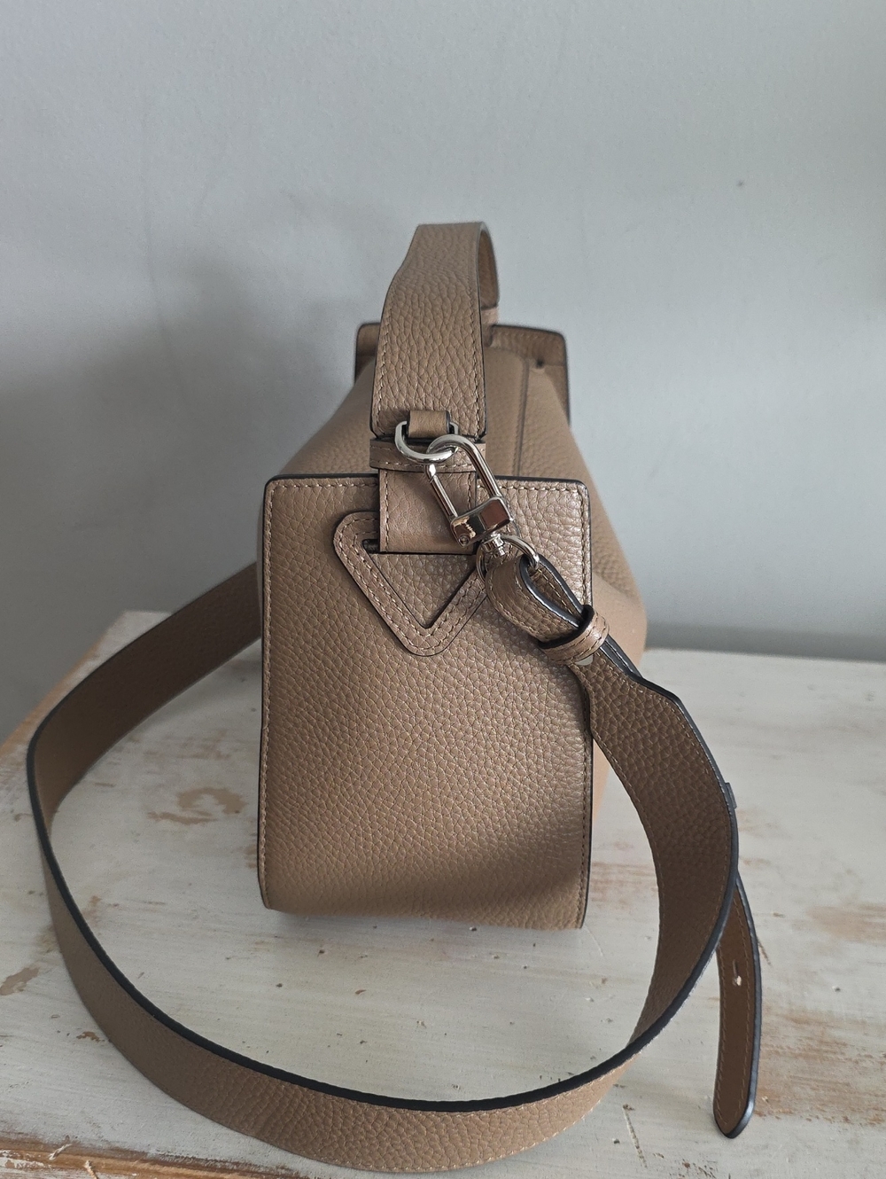 The Horse Clementine Bag In Pebbled Taupe - Picture 5 of 12
